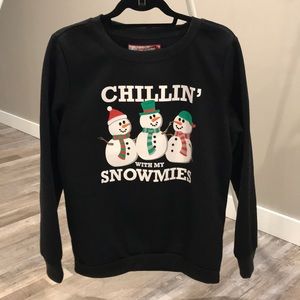 NWOT ‘Chilling with my snowmies’ crew neck